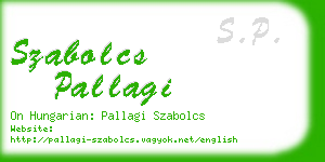 szabolcs pallagi business card